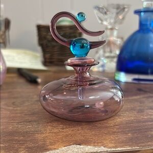 Murano Purple and Blue Glass Perfume Bottle